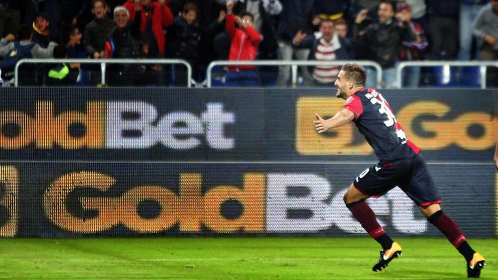 Primo gol decisivo di Pavoletti con la maglia del Cagliari